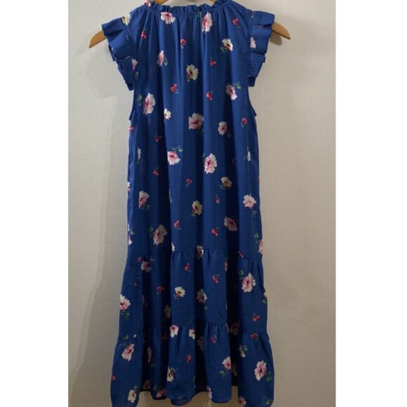 Brand New Women’s Monteau Blue Floral Dress - Picture 2 of 12